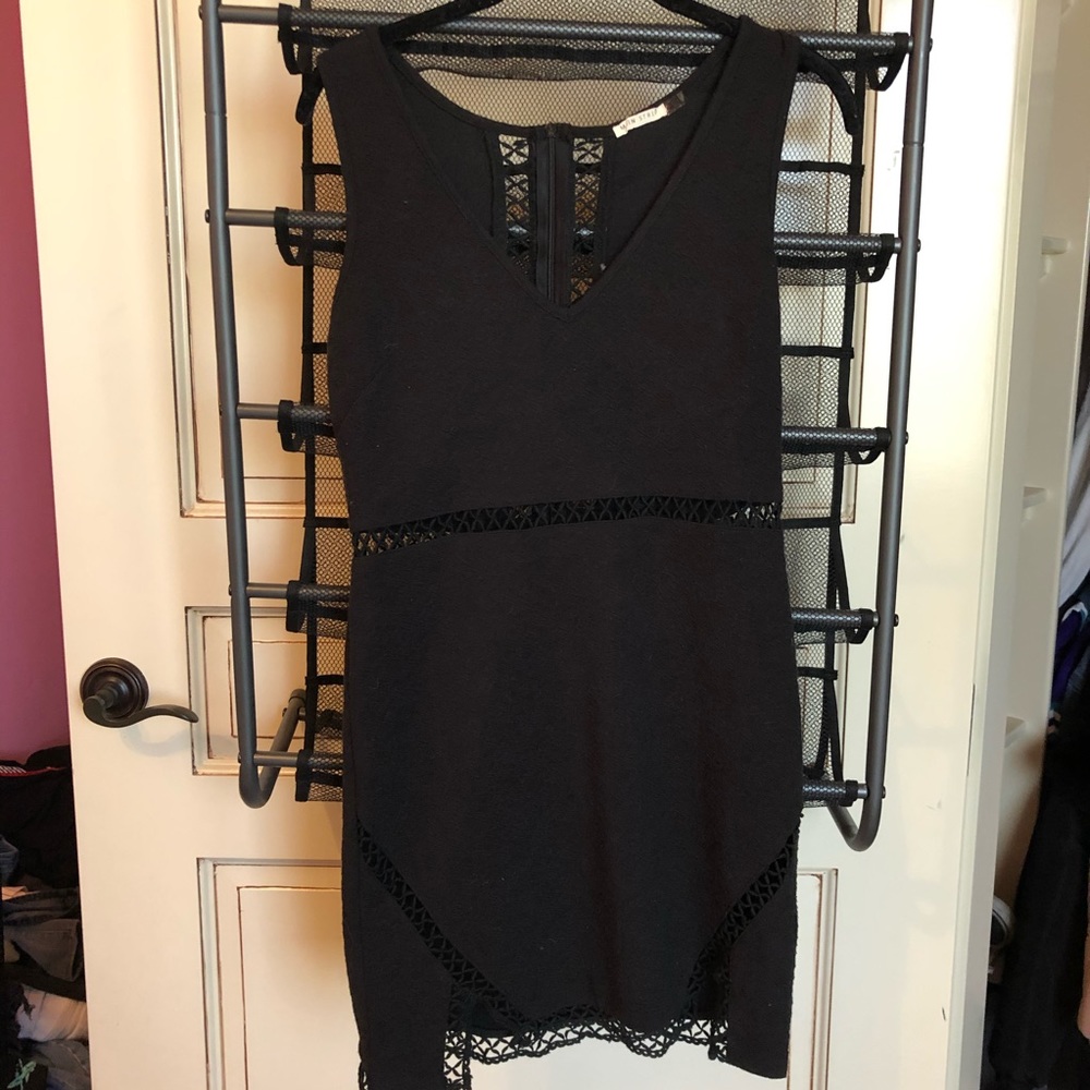 Little black dress with cutouts